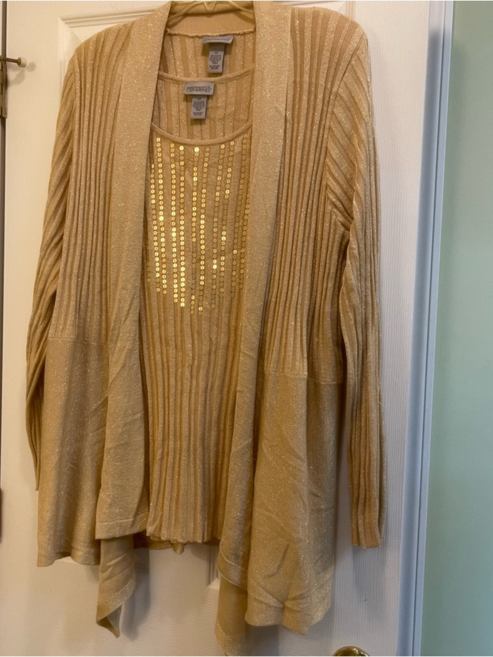 Catherines Gold Shimmer Sequin Duo.  (108)